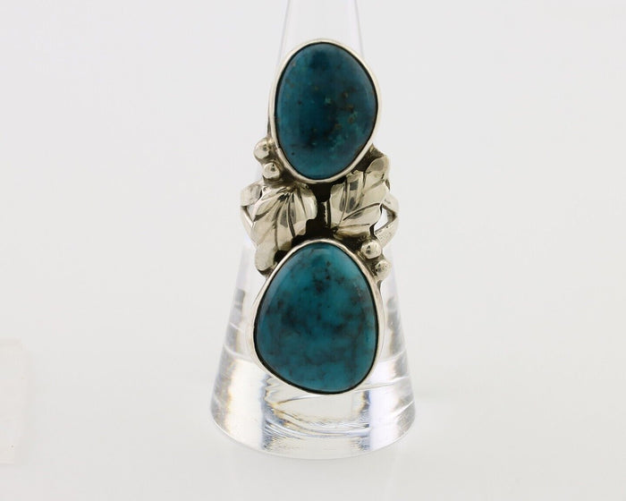 Navajo Ring 925 Silver Natural Blue Turquoise Native American C.80's