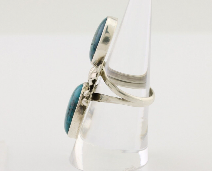 Navajo Ring 925 Silver Natural Blue Turquoise Native American C.80's