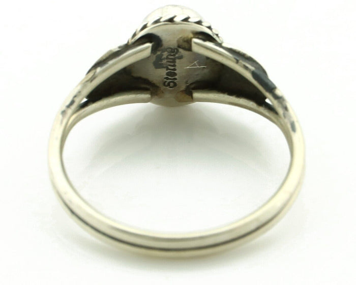 Navajo Ring 925 Silver Natural Blue Turquoise Native Artist C.80's