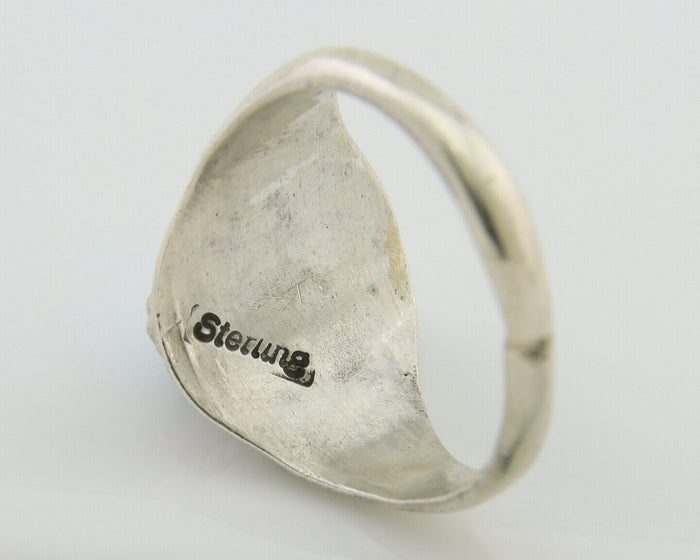 Navajo Ring 925 Silver Natural Blue Turquoise Native Artist C.80's