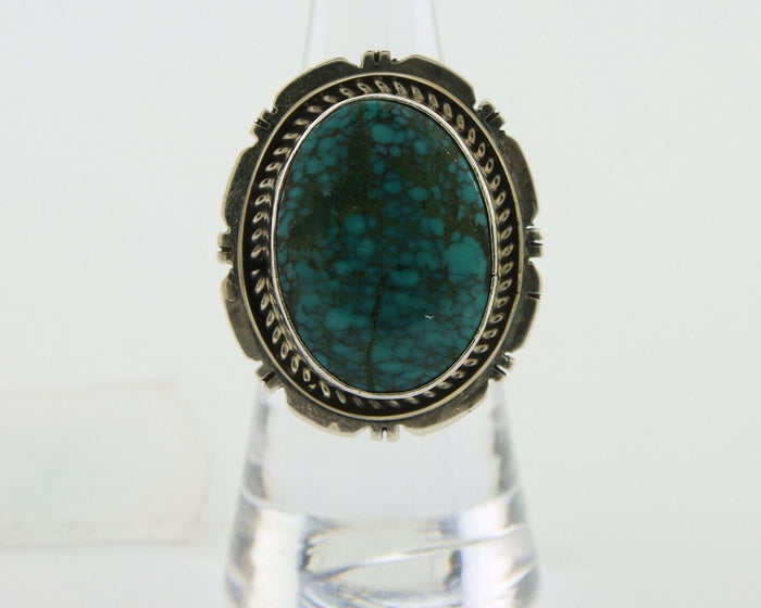 Navajo Ring 925 Silver Natural Blue Turquoise Signed Etsitty C.80's