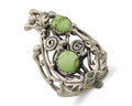 Navajo Ring 925 Silver Natural Gaspiete Artist Signed Prairie Fire C.80's