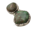 Navajo Ring 925 Silver Natural Green Turquoise Artist Signed M Guerro C.80's