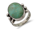 Navajo Ring 925 Silver Natural Kingman Turquoise Native American Artist C.80's