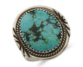 Navajo Ring 925 Silver Natural Spiderweb Turquoise Native Artist C.80's