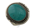 Navajo Ring 925 Silver Natural Spiderweb Turquoise Native Artist C.80's