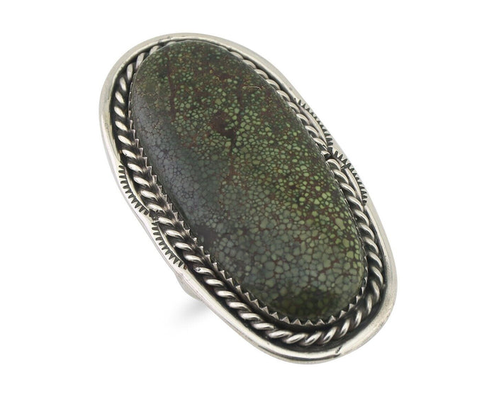 Navajo Ring 925 Silver Natural Turquoise Artist Signed G C.80's