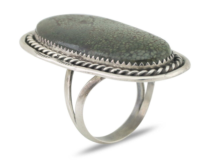 Navajo Ring 925 Silver Natural Turquoise Artist Signed G C.80's