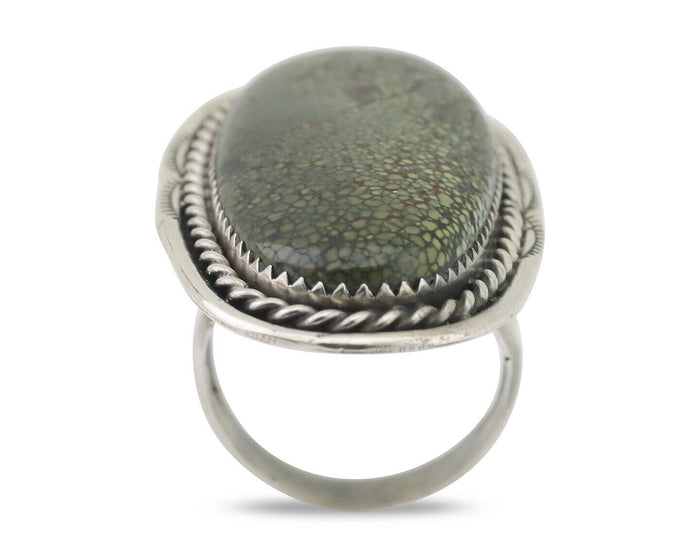 Navajo Ring 925 Silver Natural Turquoise Artist Signed G C.80's