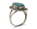 Navajo Ring 925 Silver Natural Turquoise Artist Signed Mike Begay C.80's