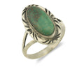 Navajo Ring .925 Silver Natural Turquoise Artist Signed Native American C.80's