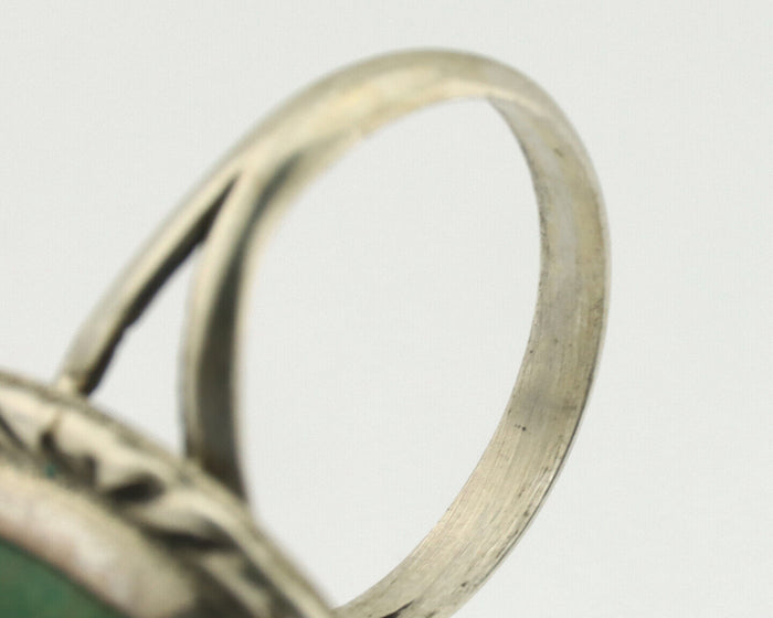 Navajo Ring .925 Silver Natural Turquoise Artist Signed Native American C.80's