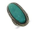 Navajo Ring 925 Silver Natural Turquoise Artist Signed William Denetdale C.80's