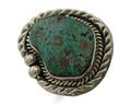 Navajo Ring .925 Silver Natural Turquoise Artist Signed Zachary C.80's