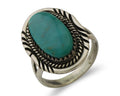 Navajo Ring 925 Silver Natural Turquoise Native American Artist C.80's