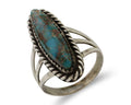 Navajo Ring 925 Silver Natural Turquoise Native American Artist C.80's