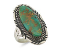 Navajo Ring 925 Silver Natural Turquoise Native American Artist C.80's