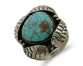 Navajo Ring 925 Silver Natural Turquoise Native American Artist C.80's
