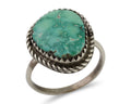 Navajo Ring 925 Silver Natural Turquoise Native American Artist C.80's