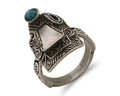 Navajo Ring 925 Silver Natural Turquoise Native American Artist C.80's
