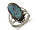 Navajo Ring 925 Silver Natural Turquoise Native American Artist C.80's
