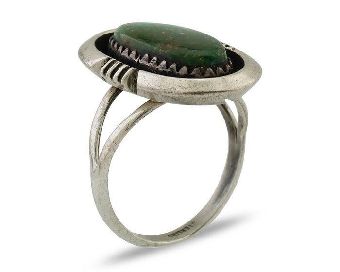 Navajo Ring 925 Silver Natural Turquoise Native American Artist C.80's