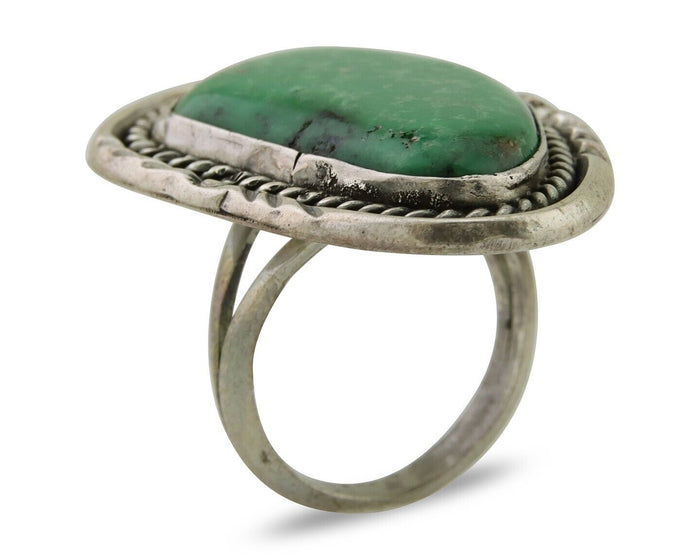 Navajo Ring 925 Silver Natural Turquoise Native American Artist C.80's