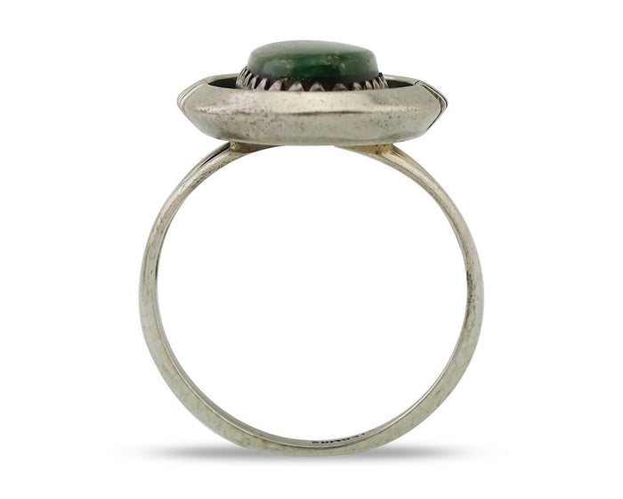 Navajo Ring 925 Silver Natural Turquoise Native American Artist C.80's