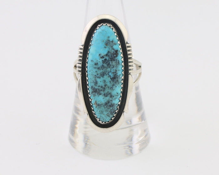 Navajo Ring 925 Silver Natural Turquoise Native American Artist C.80's