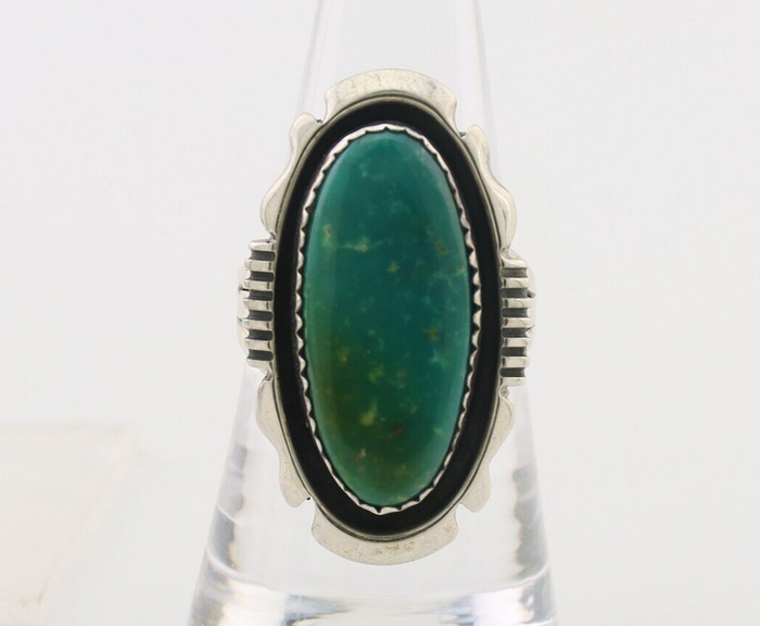 Navajo Ring 925 Silver Natural Turquoise Native American Artist C.80's