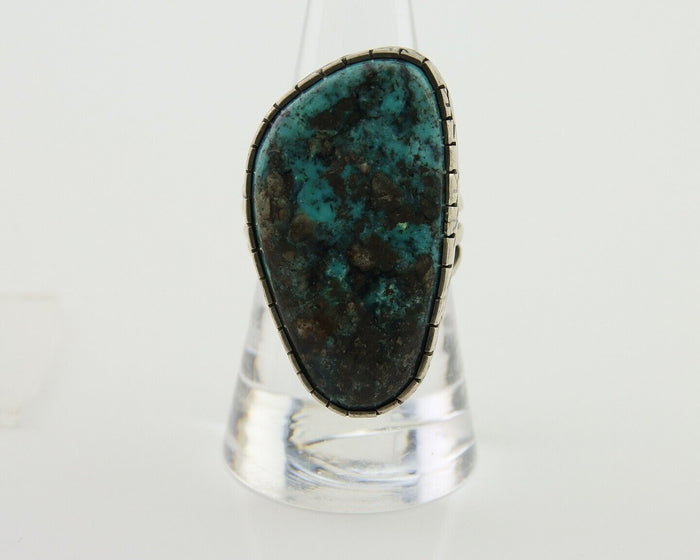 Navajo Ring 925 Silver Natural Turquoise Native American Artist C.80's