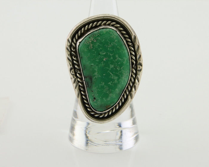 Navajo Ring 925 Silver Natural Turquoise Native American Artist C.80's