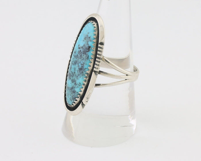 Navajo Ring 925 Silver Natural Turquoise Native American Artist C.80's
