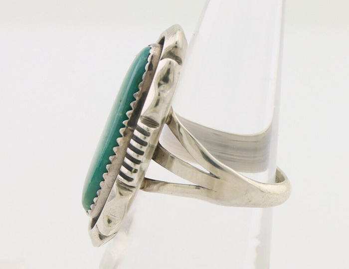 Navajo Ring 925 Silver Natural Turquoise Native American Artist C.80's