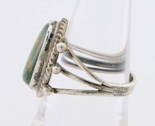 Navajo Ring 925 Silver Natural Turquoise Native American Artist C.80's