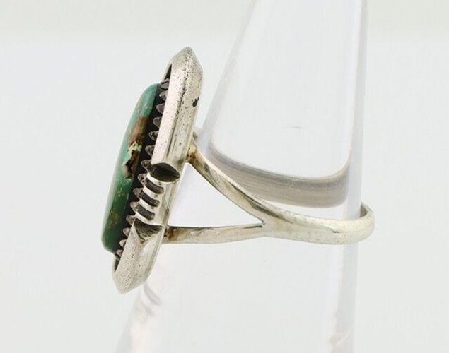 Navajo Ring 925 Silver Natural Turquoise Native American Artist C.80's