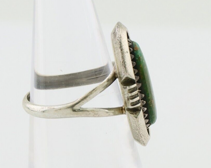 Navajo Ring 925 Silver Natural Turquoise Native American Artist C.80's