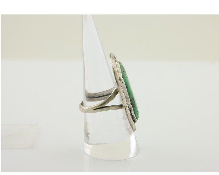 Navajo Ring 925 Silver Natural Turquoise Native American Artist C.80's