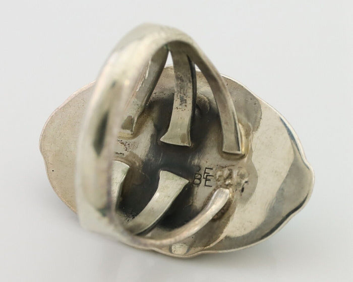 Navajo Ring 925 Silver Natural Turquoise Native American Artist C.80's