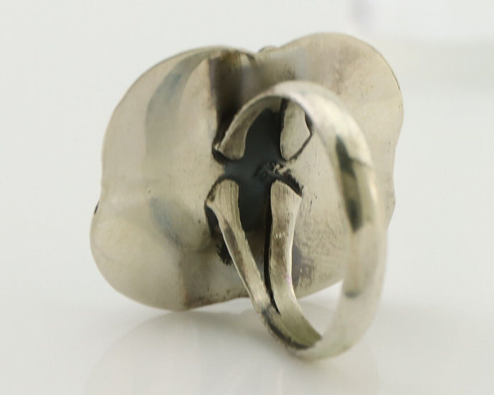 Navajo Ring 925 Silver Natural Turquoise Native American Artist C.80's