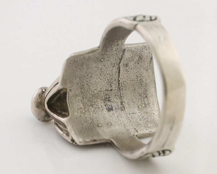 Navajo Ring 925 Silver Natural Turquoise Native American Artist C.80's
