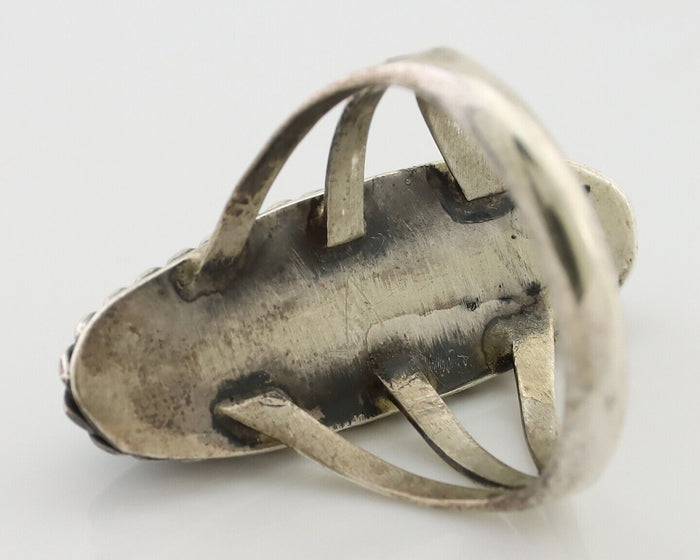 Navajo Ring 925 Silver Natural Turquoise Native American Artist C.80's