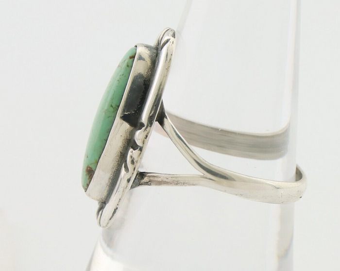 Navajo Ring 925 Silver Natural Turquoise Native American Artist Signed C.80's