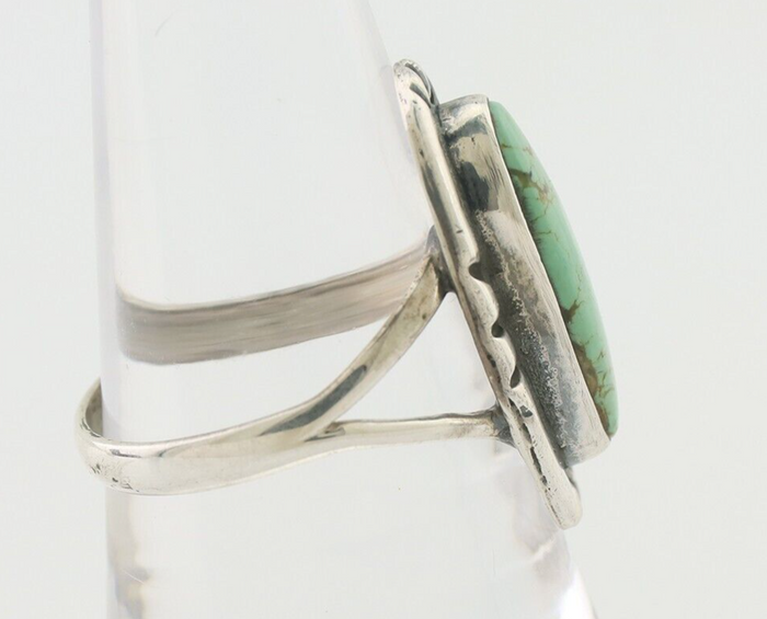 Navajo Ring 925 Silver Natural Turquoise Native American Artist Signed C.80's