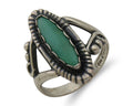 Navajo Ring 925 Silver Natural Turquoise Signed Kachina Signed 6.0