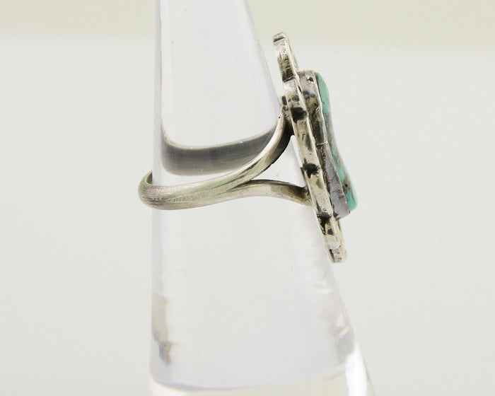 Navajo Ring 925 Silver Royston Turquoise Artist Siged W C.80's