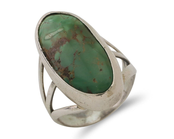 Navajo Ring 925 Silver Royston Turquoise Native American Artist C.80's