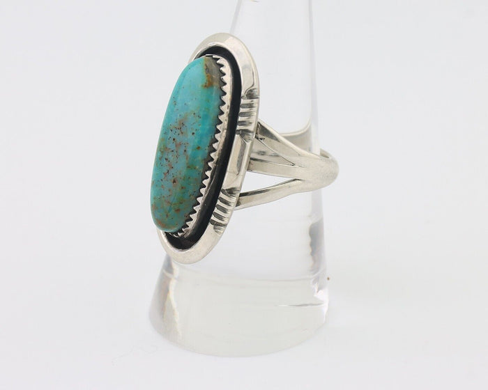 Navajo Ring 925 Silver Royston Turquoise Native American Artist C.80's