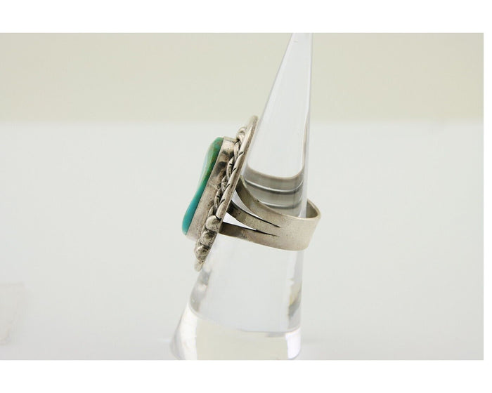Navajo Ring 925 Silver Royston Turquoise Native American Artist C.80's