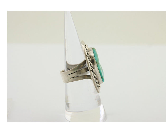 Navajo Ring 925 Silver Royston Turquoise Native American Artist C.80's